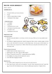 English Worksheet: Kitchen Class: Eggs Benedict
