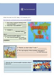 English Worksheet: The Commonwealth : origins and explanation