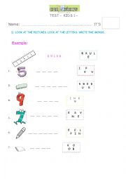 English Worksheet: classroom objects