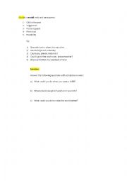 English Worksheet: Could - modal verb