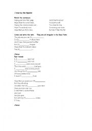 English Worksheet: Song: I lived by One Republic