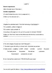 English Worksheet: U bot 5- A robot