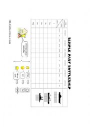 English Worksheet: Battleship game to learn Past Simple