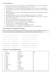 English Worksheet: review of module 5, 9th form Tunisian students