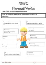 WORK PHRASAL VERBS 