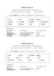 English Worksheet: Pair  Vocabulary Activity #3