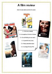 English Worksheet: How to write a film review