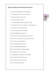 English Worksheet: Passive Voice