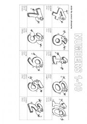 English Worksheet: circle the correct number