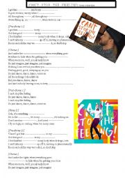 English Worksheet: Cannt stop the feeling 