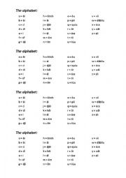 English Worksheet: The Alphabet Sound