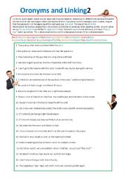 English Worksheet: Oronyms and Linking 2 - Pronunciation Exercise