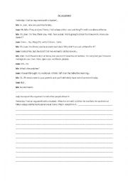 English Worksheet: Reporting an argument