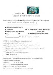 English Worksheet: Journey 2: The Mysterious Island