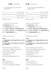 English Worksheet: Song Worksheet - Ho Hey The Lumineers