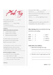 English Worksheet: P!nk- Try