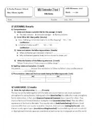 mid-term 2 test 8th form