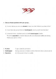 English Worksheet: 300