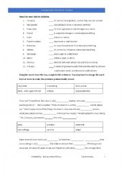 English Worksheet: Vocabulary quiz Book 5 Unit 3.1