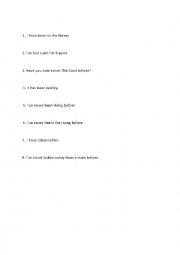 English Worksheet: Charades present perfect