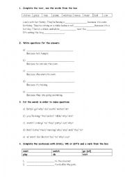 English Worksheet: Why - because, shall we