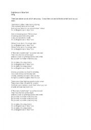 English Worksheet: Englishman In New York by Sting - Find the mistakes + Discussion Questions