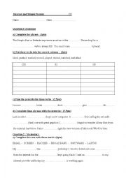 English Worksheet: Internet and past tense test