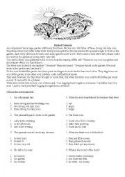 English Worksheet: Reading task