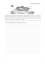English Worksheet: Island survivor SECOND CONDITIONAL