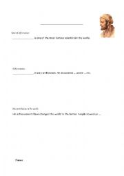 English Worksheet: Scientist writing