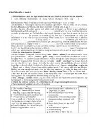 English Worksheet: Mis-semester test N 2