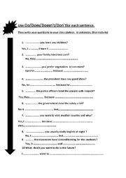 English Worksheet: Practice grammar, elementary