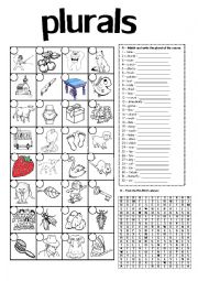 English Worksheet: Plurals