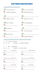 English Worksheet: Past Simple activities 