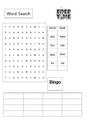 English Worksheet: FINDING WORDS