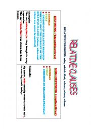 English Worksheet: Relative clauses