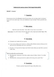 English Worksheet: Analyzing the reaping scene in the Hunger Games - Observation worksheets