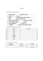 English Worksheet: Simple past worksheet