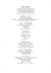 simple plan perfect song, listening worksheet