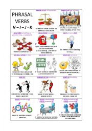 Lets play with Phrasal Verbs - 4 on 8 - H & I & J & K