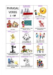 Lets play with Phrasal Verbs - 5 on 8 - L & M