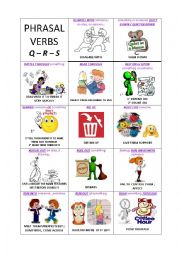 Lets play with the Phrasal Verbs - 7 on 8 - Q & R & S