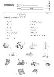 English Worksheet: TOYS