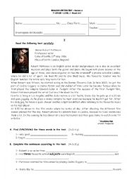 English Worksheet: Test on biography