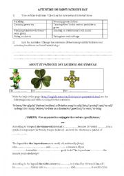 English Worksheet: Activities for St Patricks Day