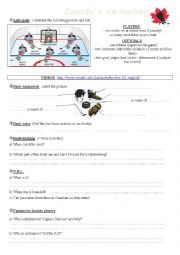 English Worksheet: Canadas ice-hockey