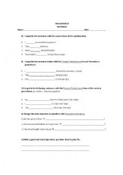 English Worksheet: Present Perfect Worksheet