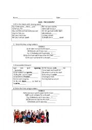 English Worksheet: Glee - The Scientist