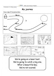 English Worksheet: we are going on a bear hunt worksheet