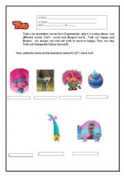 English Worksheet: Trolls